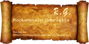 Rockenstein Gabriella névjegykártya